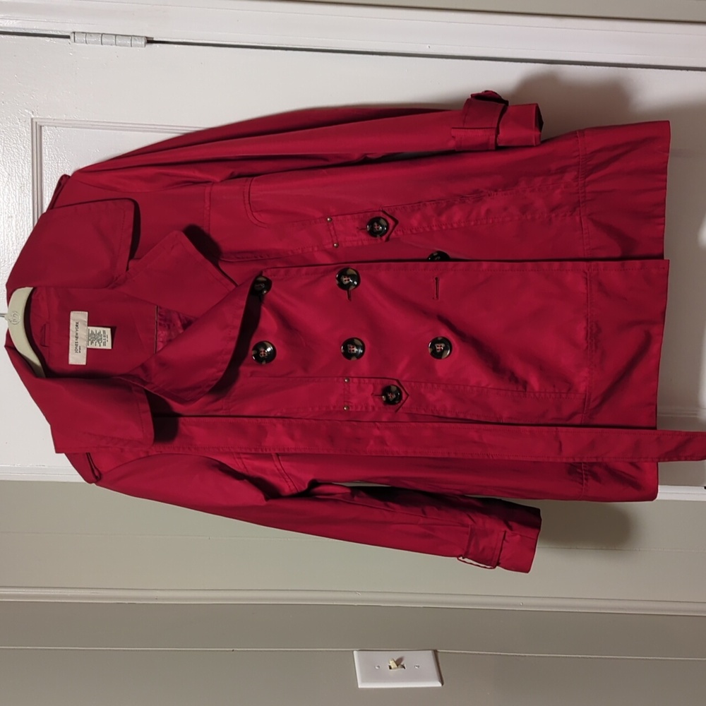 Ladies red all weather coat